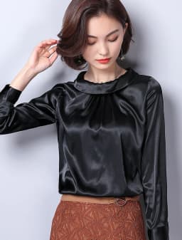 Women blusas long sleeved Slim plus size silk satin shirts office ladies work female Chiffon blouse Elegant blusa feminina