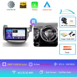 For Honda Jazz 2 GG 2008 - 2014 Fit 2 GE GP GE 2007 - 2014 GPS Car Radio Navigation Multimedia Video Player Stereo BT Android 16
