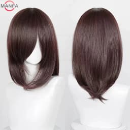 40cm Medium Basic Anime Cosplay Wig Bang Blond Black White Red Pink Green Brown Gold Blue Heat Resistant Synthetic Hair Wigs