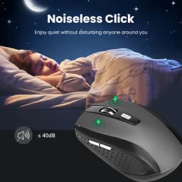 KEBIDUMEI 2.4G Wireless Mouse 6 Buttons Ergonomic Mice Office Optical Mouse 3 Levels DPI Adjustable for MacBook Laptop PC Mice