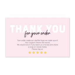 10-30pcs New Thank You Card For Supporting Business Package Decoration "Gorgeous Thanks" Business Card Handmade With Love
