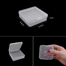 Transparent Plastic Storage Box Case 6Sizes Square Container Packaging for Crafts Beads Earring Jewelry Boxes Tools Organizer
