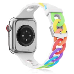 Silicone Strap for Apple Watch Band 44mm 40mm 45mm 41mm 42mm 38mm Accessories Gourmette Bracelet iWatch Series 12 6 5 4 3 SE 7