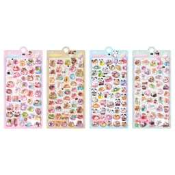 1 pc/4 pcs Cute Animals Sweet 3D Relief Stickers Journaling DIY Diary Stationery Sticker Decor School Supplies Gift
