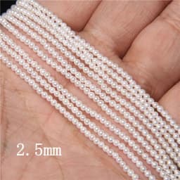 Wholesale 2mm/2.5mm Small Shell Beads Round White Imitation Seed Pearl Bead For Jewelry Making DIY Bracelet Necklace Rings 14"