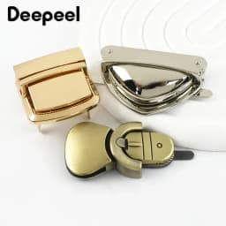 Deepeel 2Pcs Metal Lock Buckles for Women's Bags Turn Twist Locks Shoulder Bag Decor Closure Latch Clasp DIY Hardware Accessory