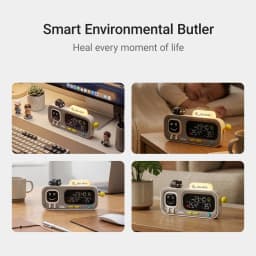 DUKA MOODA Smart Desktop Temperature and Humidity Clock Electric Digital Home Temperature and Humidity Meter Smart Fun Reminder
