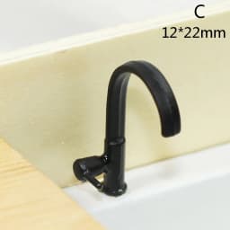 1-12pcs Dollhouse Miniature Faucet simulation model 1:12 Miniature Metal Water Tap Faucet Dollhouse Kitchen Bathroom Accessories