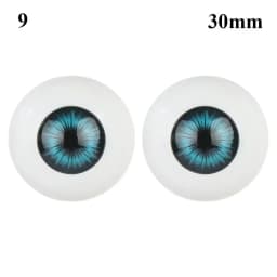 1Pair 22mm 30mm Realistic Half Round Craft Accessories Acrylic DIY Eyeballs Reborn Doll Eyes BJD Mini Easy Use Simulation