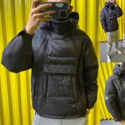 Winter New Style Men's Hooded down Cotton Jacket Fashionable Casual Versatile Bread Style Couple's Popular Korean Version