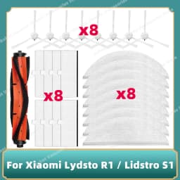 Compatible for Xiaomi Lydsto R1 /R1A /R1 Pro /S1 /L1 Parts Main Side Brush Hepa Filter Mop Pad Dust Bag Replacement Parts