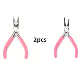 1set Senior Jewelry Making Tool Set, Includes Round Nose, Pointed Nose, and Wire Cutters, Non-Serrated Pliers for Beginners