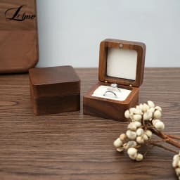 Luxury Wood Jewelry Box Wedding Ring Box Earring Rings Box Jewelry Organizer Box Jewelry Gift Packaging Box Bracelet Package