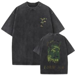Forward Observations Group Vintage Washed T-shirt Skeleton Graphic T Shirts Men Women Fashion Oversized T-shirts Male Streetwear