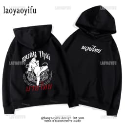 2024 New Muay Thai Sak Yant II Pullover Vintage Muay Thai- Tiger Tattoo Hoodie Alex Pereira Pullover Man Women Casual Sweatshirt