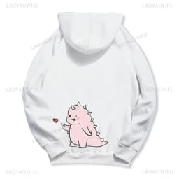 Dinosaur Matching Brands Couple Sweatshirt Mr Mrs Pocket Print Hoody Casual Matching Newlywed Thermal Hoodie Y2k Fashion Hoodies