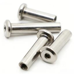 L=6-50mm M3 M4 M5 M6 M8 M10 304 Stainless Steel Hex Hexagon Socket Head Furniture Rivet Connector Insert Joint Sleeve Nut