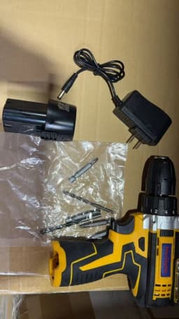 12V Cordless Electric Drill Portable Adjustable Rechargeable Lithium Ion Battery Power Driver 3/8 Inch Mini Wireless Electric Screwdriver Pistol Household Impact Hand Drill Tool Compatible with MT Battery Home Repair Power Tools