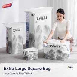 TAILI Large Vacuum Storage Bags for Mattresses & Blankets for Travel Camping Clothes Luggage Waterproof Reusable Compression Bag