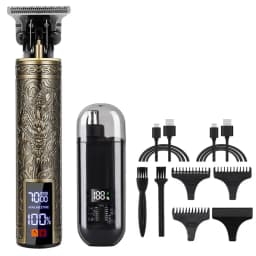 USB Men Electric Hair Clipper / LCD Display New Electric Men's Retro T9 Style Buddha Head Oil Head Scissors New Hot Sale