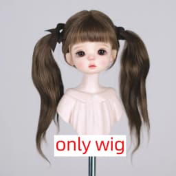 30cm Doll Wig Bangs Ponytail Curly Soft Mohair Wig Suitable for1/6BJD Doll Wig Toy Accessories 6-7 Inches Hair