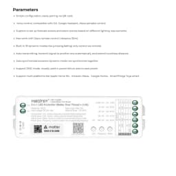 Miboxer MLZ5 DC12-48V 5in1 Controller Matter Over WiFi+2.4GHz Tuya APP WIFI Control Single/Double Color RGB RGBW RGBCCT Strip