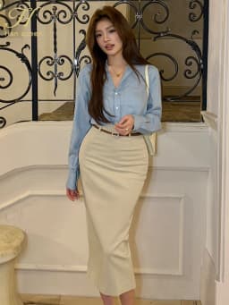 H Han Queen Solid Bodycon Long Skirt Women Sexy Elegant High Waist Summer Fashion Simple Work Sheath Pencil Maxi Skirts