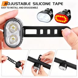 Rechargeable Bike Lighting Front/Rear Lights Bicycle Lamp Led Cycling Light Bike Flashlight for Bicycle Front Taillight Lantern