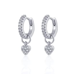 CRMYA Gold Silver Filled Hoop Earring CZ Zircon Heart Higgle Stud Earrings For Women Jewelry Earings Wholesale Aretes De Mujer