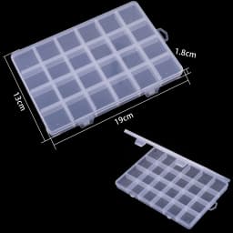 1/5Pc Multifunctional Clear Plastic Organizer Box with Grids Container Craft Storage for Beads Organizer Art DIY Jewelry