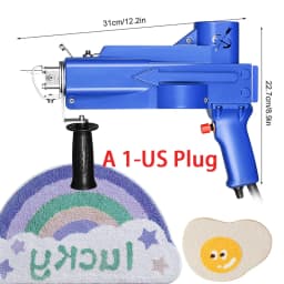 Electric Carpet Tufting Gun, 2 in 1, Both Cut Pile and Loop Pile, Hand Gun, Carpet Weaving, Flocking Machines, DIY Textile Gun