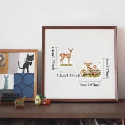 20pcs Cute Retro Forest Elk, Sika Deer Stickers DIY Scrapbook Diary Decoration Album Style Stationery Vintage Journal Supplies