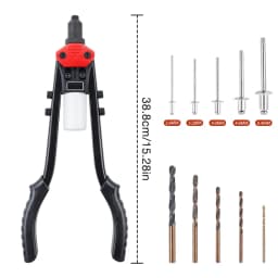 Manual Rivet Gun, Cordless Professional Pull Gun, High Lever More Labor-saving, Tightening and Riveting of Metal Sheet and Pipe