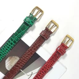 New Genuine Leather Simple Versatile Crocodile Pattern Women's Thin Belt Decoration with Dress Fashion Casual Trouser Straps