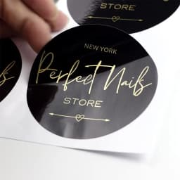 100pcs Custom Your LOGO Label Sticker Waterproof Vinyl Die-Cut Round Personalized Design Candy Wedding Sticker 2cm-10cm