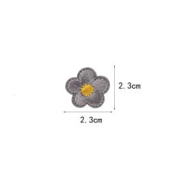 10pcs Small Flower Patches Iron On Embroidered Clothes Applique Diy Bag Hat Shoes Motif Stripes Clothes Accessories Badge