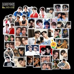40PCS Thai BL CP JoongDunk GeminiFourth Sticker Pack Waterproof Art Stickers for Suitcase, Computer, Journal, Stationery