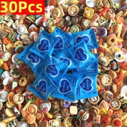 30pcs Diy Mixed Style Blind Bag Mini Food Simulation Cute Blind Box Suitable Children's Toy House Decoration Gift Randomly Sent