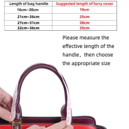 New 1 Pc Plush Fur Furry Bag Strap Covers Sleeves with Loop Fastener Cover for Bag Handles Replacements Accessories
