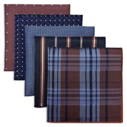 5 Pieces Mens Jacquard Pocket Square Set Multi Styles Handkerchief Suit Pocket Towel Hanky Vintage Business Accessories Gift
