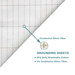 MAXSHARER Grounding Bed Sheet Conductive Silver Fiber Flat Sheet Organic Cotton Earthing Sheet for Better Sleep Nature Health