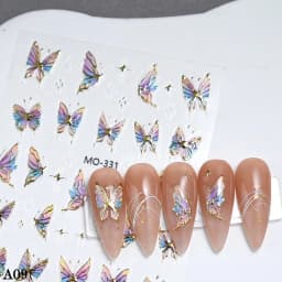 1/4 PCS 3D Metal Silver Golden Starburst Nails Stickers Manicure French Nail Art Decoration Decal Y2K Nail Art Tips Nail Charm