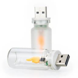 USB Flame Flickering Night Light 5v Frosted Clear Glass LED Flickering Dynamic Candle Light DIY Car Home Atmosphere Lighting
