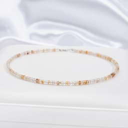 4MM Natural Stone Necklace 925 Sterling Silver Tourmaline Handwork Choker Jewelry For Women Trending Products Aquamarine