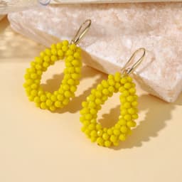 INKDEW Small Earrings National Flag Colors Water Drop Earrings for Women Handmade Beads Crystal Earrings Gift Jewelry EA124