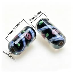Black Color Series 2/4/6PCS/LOT Mixed Style Handmade Lampwork Glass Beads For Crafts Charm Bracelets/Earring DIY Jewelry Making