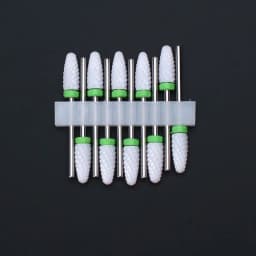 10pcs Ceramic Nail Drill Bits Set Milling Cutter for Electric Manicure Bit Flame Corn Files Pedicure Machine Polish Accesoires