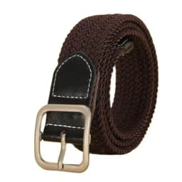 No drilling required Men Elastic Belt Canvas Belt Metal Pin Buckle Durable Stretch Belt