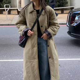 Elegant Long Cotton Jacket Women's Loose Knee-Length Plaid Coat Winter Warm Stylish Korean Version Oversize Outerwear