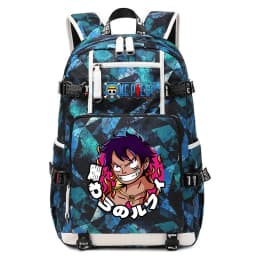 Anime Luffy Print Casual School Backpack Large Capacity Student Bookbag for Boys and Girls Travel Sport